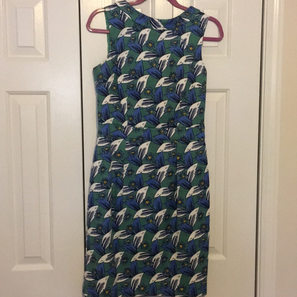 Boden green pattered dress